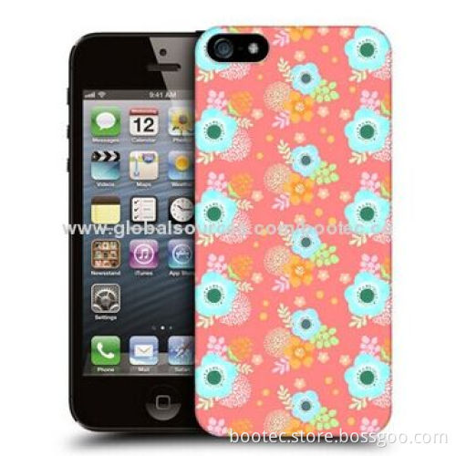 TPU Cases for New iPhone 5, Pink Floral, OEM Orders Welcomed
